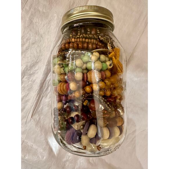 Mystery Jewelry Jar - Colorful Nature Girl, Wood, Natural 20 Pieces - Picture 1 of 9